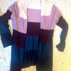 Open striped sweater